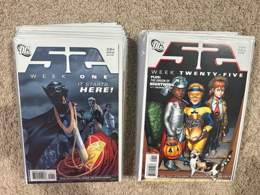 DC Comics 52 Week 1- 52 Series 2006-2007 Complete Set 1st Print Boarded Bagged
